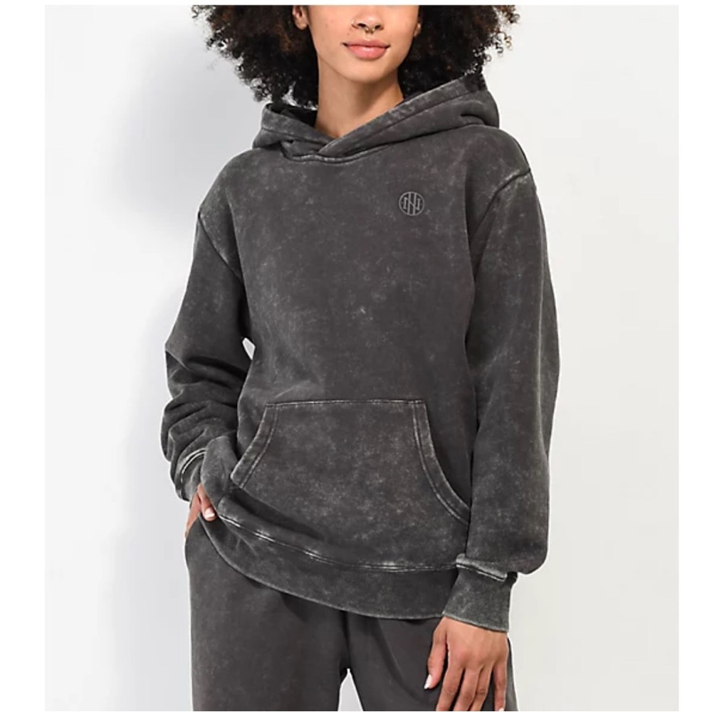Ninth Hall Zumiez black distressed hoodie